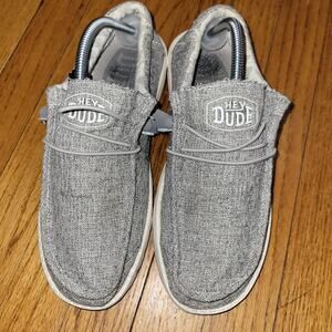 Hey Dude Men's Wally Linen Iron Shoes - Size 9 Slip On Spring Summer Easy